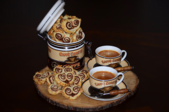 Картинка еда кофе +кофейные+зёрна крендельки
