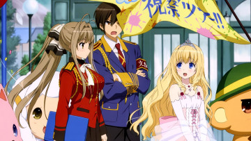 Картинка amagi+brilliant+park аниме девушки фон взгляд