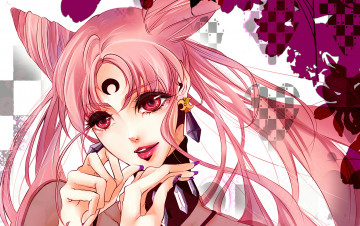 Картинка аниме sailor+moon chibiusa black lady красные глаза улыбка девушка хвосты серьги bishoujo senshi sailor moon украшения