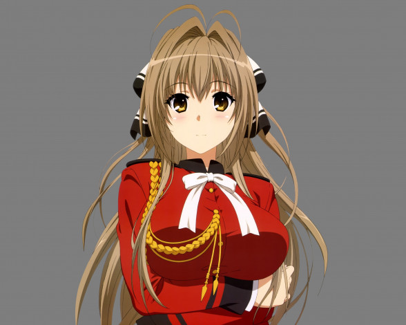 Обои картинки фото amagi brilliant park, аниме, взгляд, девушка, фон