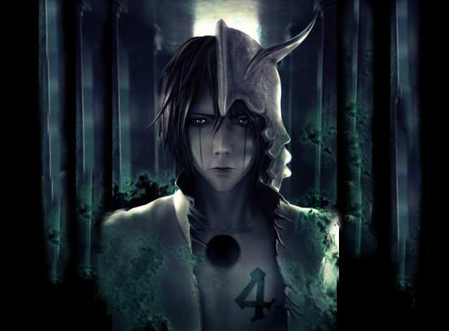 Обои картинки фото аниме, bleach, взгляд, 4, эспада, парень, аранкар, улькиорра, шиффер, блич