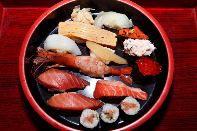 Обои картинки фото еда, рыбные блюда,  с морепродуктами, икра, креветки, рыба