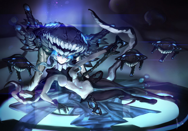 Обои картинки фото аниме, kantai collection, wo-class, aircraft, carrier, kantai, collection, арт, девушка, монстр