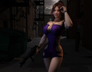 Картинка 3д+графика люди+ people взгляд фон девушка