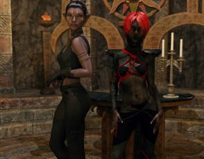 Картинка 3д+графика эльфы+ elves взгляд эльфийка фон