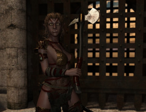 Картинка 3д+графика существа+ creatures взгляд девушка фон