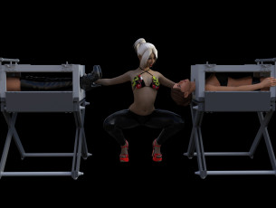 обоя 3д графика, люди , people, фон, взгляд, девушки