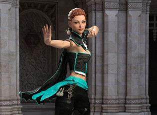 Картинка 3д+графика люди+ people взгляд фон девушка