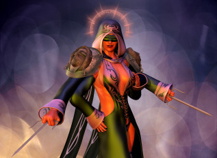 Картинка 3д+графика существа+ creatures фон взгляд девушка