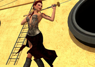 Картинка 3д+графика люди+ people взгляд фон девушка