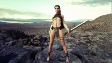 Картинка 3д+графика амазонки+ amazon фон взгляд девушка