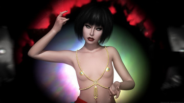 Картинка 3д+графика фантазия+ fantasy фон взгляд девушка