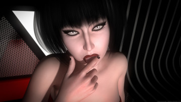 Картинка 3д+графика портрет+ portraits фон взгляд девушка