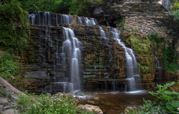 Картинка природа водопады водопад лес река
