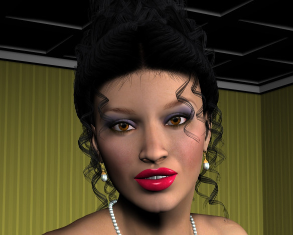 Обои картинки фото 3д графика, портрет , portraits, фон, взгляд, девушка
