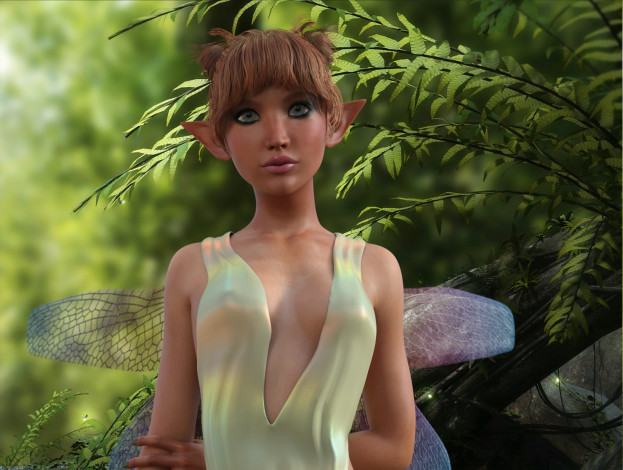 Обои картинки фото 3д графика, эльфы , elves, взгляд, фон, эльфийка