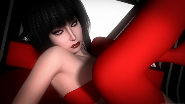 Обои картинки фото 3д графика, люди , people, взгляд, девушка, фон