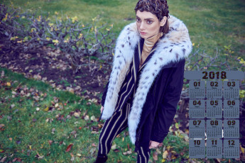 Картинка календари девушки листва 2018 взгляд