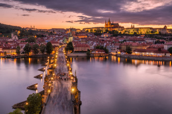 Картинка old+town+bridge+tower +prague города лондон+ великобритания река мост