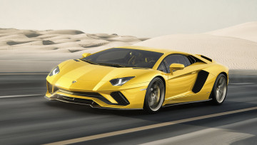 обоя lamborghini aventador s 2017, автомобили, lamborghini, aventador, s, 2017, жёлтый