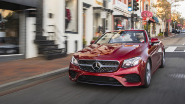 Картинка mercedes-benz+e+class+e400+cabrio+2018 автомобили выставки+и+уличные+фото 2018 красный cabrio mercedes-benz lass e400 e