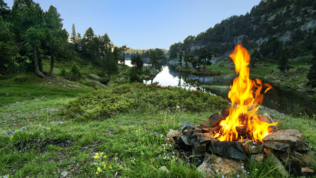 Обои картинки фото природа, огонь, простор