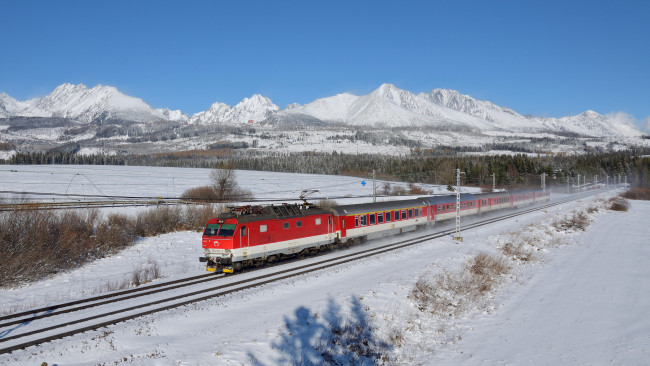 Обои картинки фото техника, электровозы, локомотив, состав