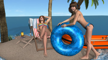 Картинка 3д+графика люди+ people фон взгляд девушки