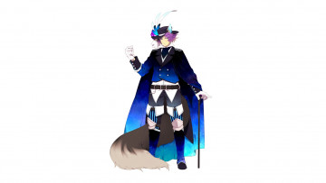 Картинка аниме животные +существа фон взгляд парень