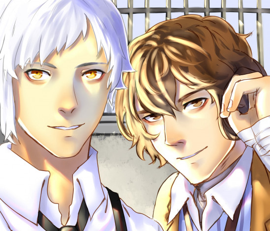 Обои картинки фото аниме, bungou stray dogs, бродячие, псы, литературные, гении