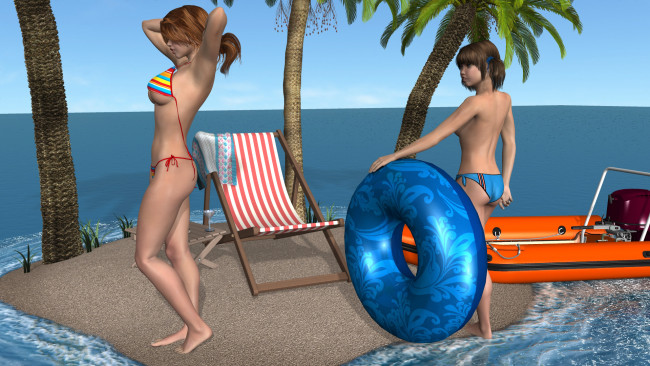 Обои картинки фото 3д графика, люди , people, фон, взгляд, девушки