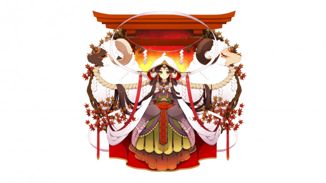 Обои картинки фото аниме, unknown,  другое , фон, взгляд, девушка