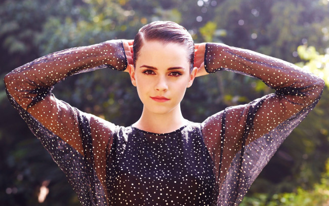 Обои картинки фото девушки, emma watson, блузка