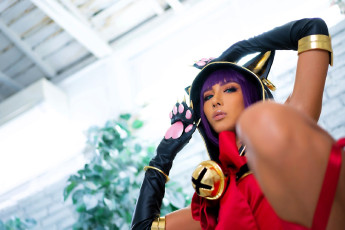 Картинка девушки nonsummerjack образ костюм косплей ушки капюшон перчатки