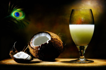 обоя еда, кокос, натюрморт