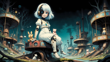 обоя фэнтези, роботы,  киборги,  механизмы, нейросети, графика, нейроарт, ai, art, нейронные, сети, рисунки, нейро, искусство, нейрографика, graphics, neuroart, neural, networks, drawings, neuro, neurography