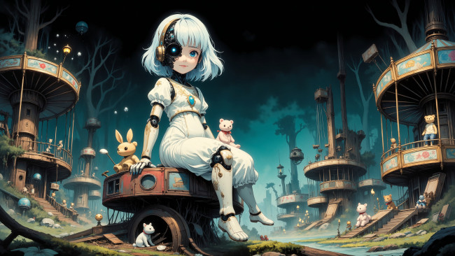 Обои картинки фото фэнтези, роботы,  киборги,  механизмы, нейросети, графика, нейроарт, ai, art, нейронные, сети, рисунки, нейро, искусство, нейрографика, graphics, neuroart, neural, networks, drawings, neuro, neurography