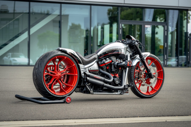 Обои картинки фото мотоциклы, harley-davidson, softail, breakout, customized, custombikes, gp-weissach