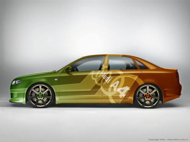 Обои картинки фото audi, a4, автомобили, виртуальный, тюнинг