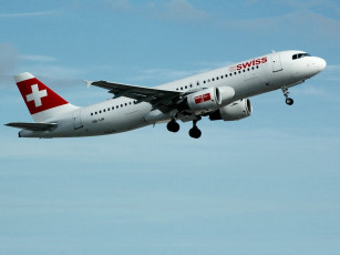 Картинка airbus a320 авиация пассажирские самолёты