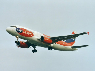 Картинка airbus a320 авиация пассажирские самолёты