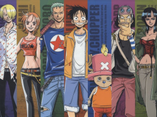 Картинка аниме one piece nami monkey d luffy nico robin sanji roronoa zoro chopper usopp
