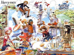 Картинка аниме one piece nami monkey d luffy nico robin sanji roronoa zoro chopper usopp