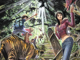 Картинка аниме one piece nami monkey d luffy nico robin sanji roronoa zoro chopper usopp