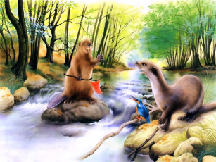 Картинка рисованные животные