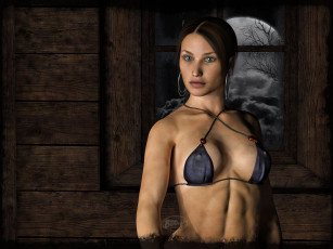 Картинка 3д графика people люди девушка окно