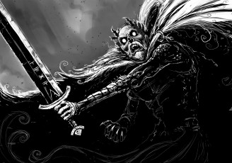 Картинка фэнтези нежить меч