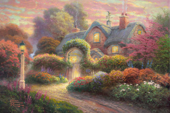 Картинка thomas kinkade рисованные пейзаж