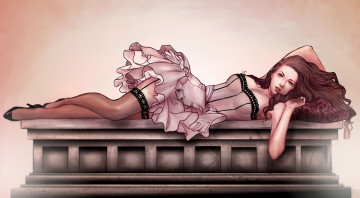 Картинка рисованные люди девушка