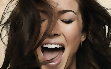 Картинка рисованные люди megan fox